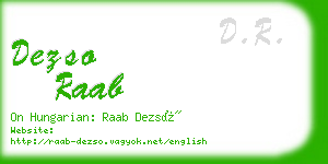 dezso raab business card